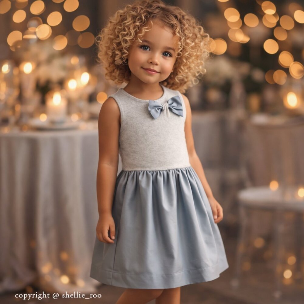 Girls Silver Party Dress Silk and Cashmere JCrew Crewcuts Size 4/5 Like New